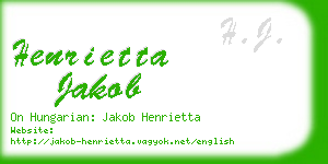 henrietta jakob business card